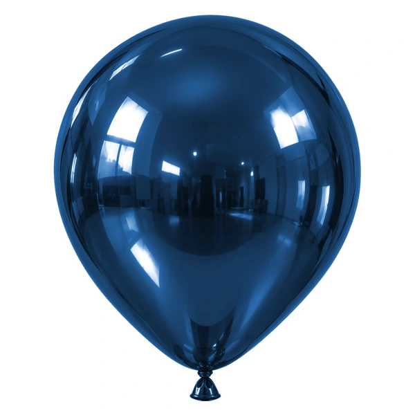 Blue chrome balloon