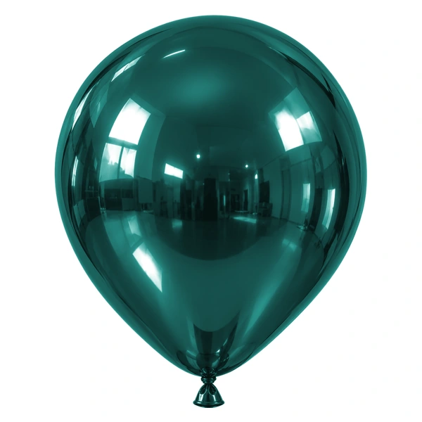 Teal chrome balloon