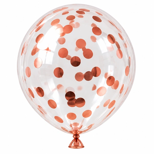 Clear confetti balloon, 24 and 36 inch