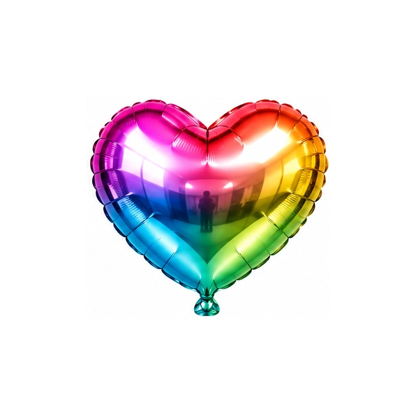 Rainbow foil balloon